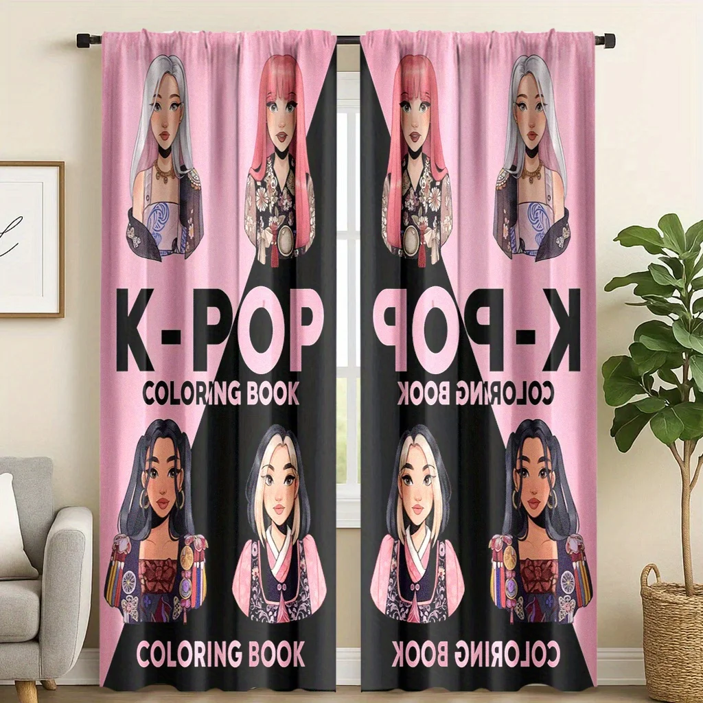 2PC K-Pop Idol Theme Art Design Blackout Polyester Curtains Rod Pocket Machine Washable for Bedroom Living Room Home Decor
2PC K-Pop Idol Theme Art Design Blackout Polyester Curtains Rod Pocket Machine Washable for Bedroom Living Room Home Decor