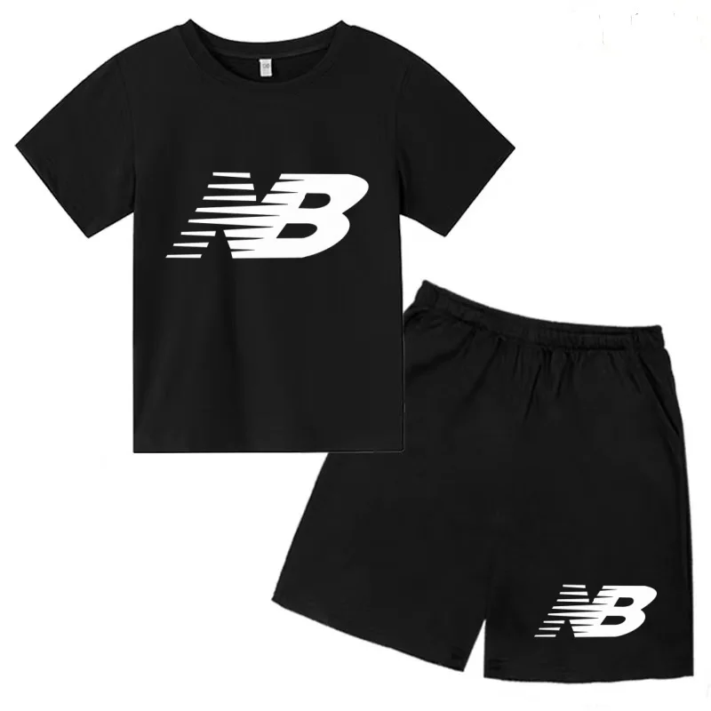 Kids Summer Letters Brand Round Neck Black T-shirt+Shorts Fashion Short-sleeved Boy Girl Toddler 3-12Y Casual Sports Jogging Set
Kids Summer Letters Brand Round Neck Black T-shirt+Shorts Fashion Short-sleeved Boy Girl Toddler 3-12Y Casual Sports Jogging Set