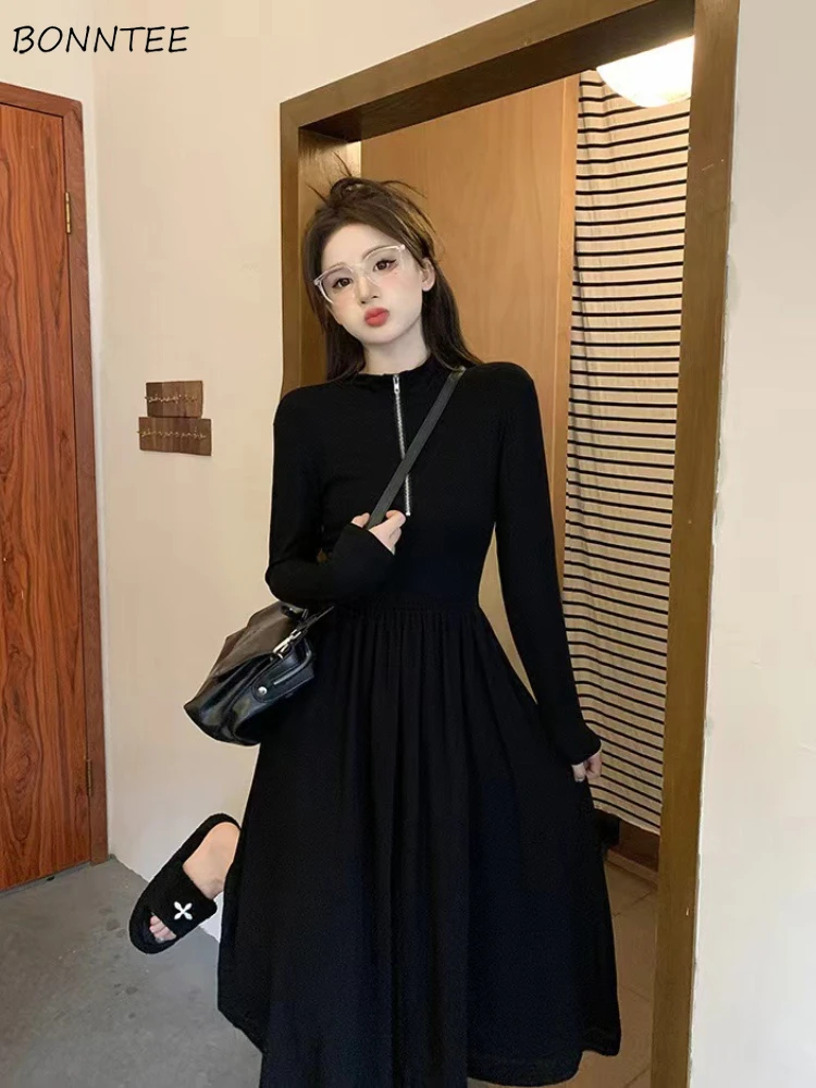 Long Sleeve Dresses Women Cleanfit A-line Office Lady Temper Gentle Autumn Streetwear Basic Simple Korean Fashion Aesthetic Ins
Long Sleeve Dresses Women Cleanfit A-line Office Lady Temper Gentle Autumn Streetwear Basic Simple Korean Fashion Aesthetic Ins