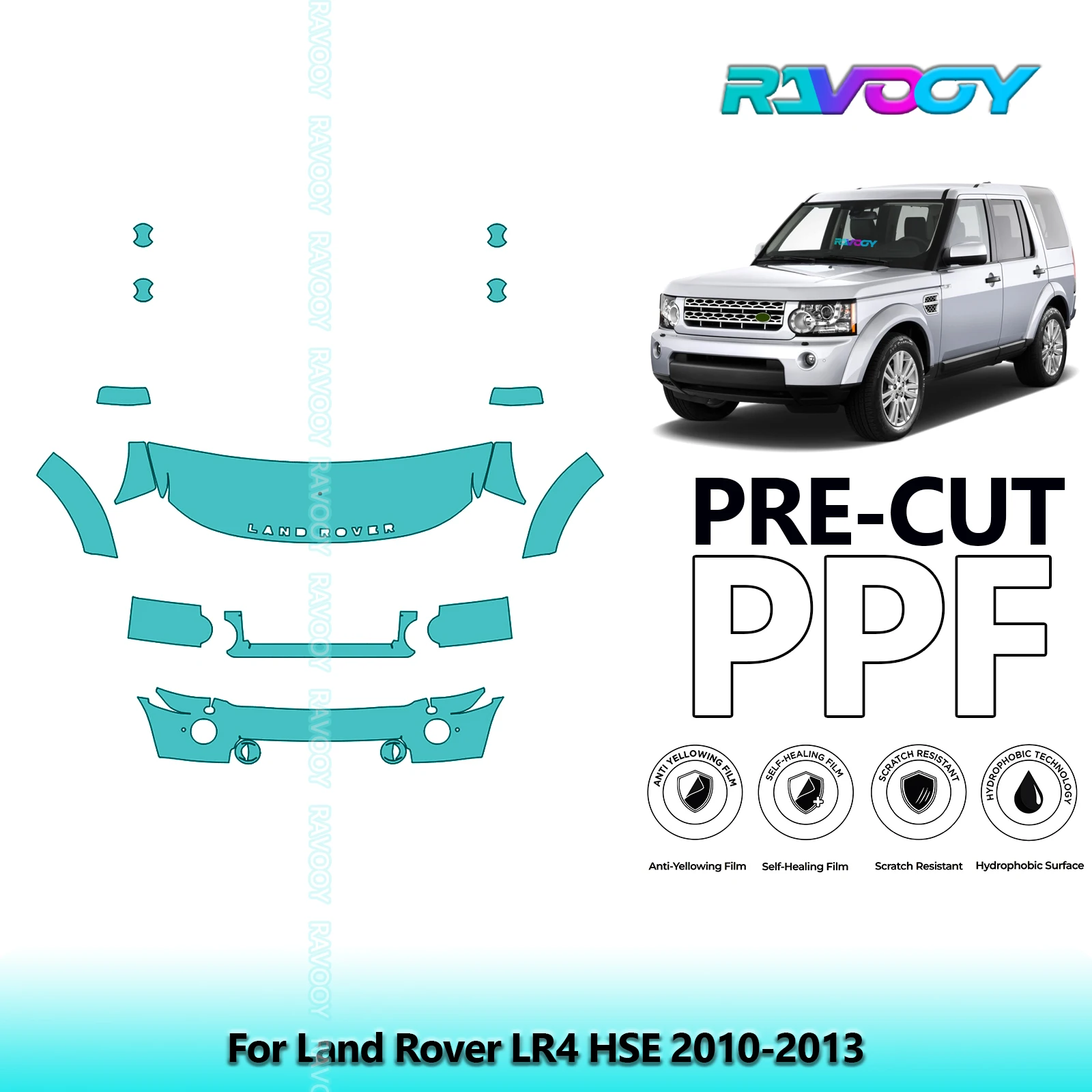 8.5Mil Precut Paint Protection Film PPF Clear Bra Front Kit For Land Rover LR4 HSE 2010-2013
8.5Mil Precut Paint Protection Film PPF Clear Bra Front Kit For Land Rover LR4 HSE 2010-2013