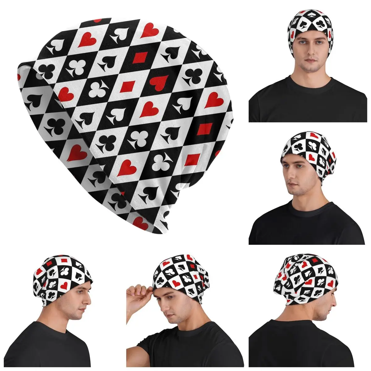 Playing Cards Suit Symbols Warm Knitted Cap Hip Hop Bonnet Hat Autumn Winter Outdoor Beanies Hats for Unisex Adult
Playing Cards Suit Symbols Warm Knitted Cap Hip Hop Bonnet Hat Autumn Winter Outdoor Beanies Hats for Unisex Adult
