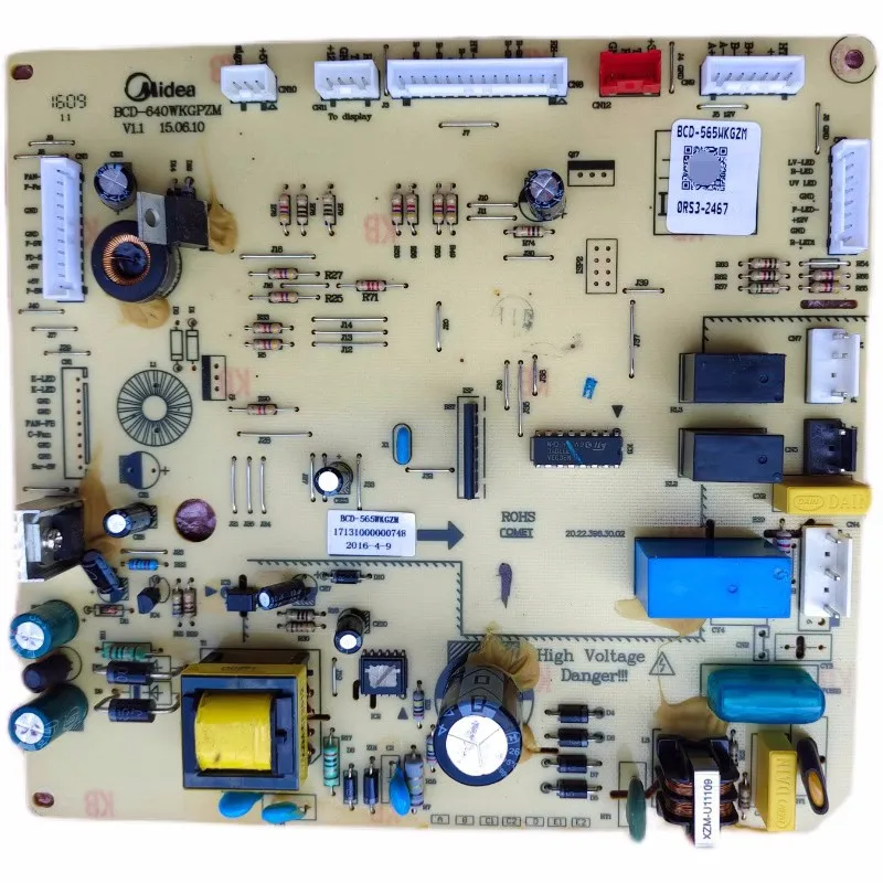 Новая материнская плата для холодильника Midea BCD-565WKGZM 17131000000728, детали
Новая материнская плата для холодильника Midea BCD-565WKGZM 17131000000728, детали