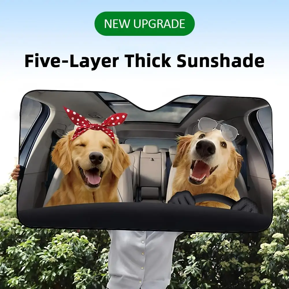 Golden Retriever Sun Visor Five-Layer Aluminum Foil Car Sunshades WindshieldUV Protector & Heat Shield Front Window
Golden Retriever Sun Visor Five-Layer Aluminum Foil Car Sunshades WindshieldUV Protector & Heat Shield Front Window
