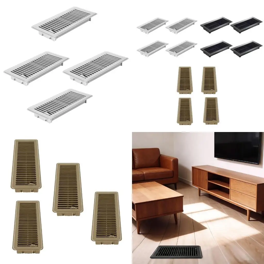 4Pcs High Efficiency Vent Grille Rustproof Air Cover Metal Floor Register Cover
4Pcs High Efficiency Vent Grille Rustproof Air Cover Metal Floor Register Cover