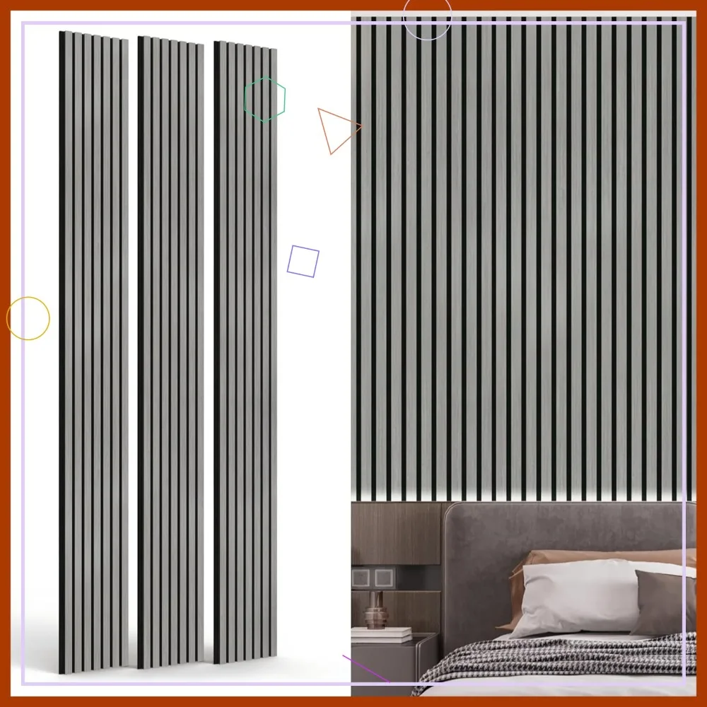 3-Pack Gray Oak Wood Slat Wall Panels, 94.5"x11.4", Noise Cancelling, Covers 22.4 Sq Ft
3-Pack Gray Oak Wood Slat Wall Panels, 94.5"x11.4", Noise Cancelling, Covers 22.4 Sq Ft