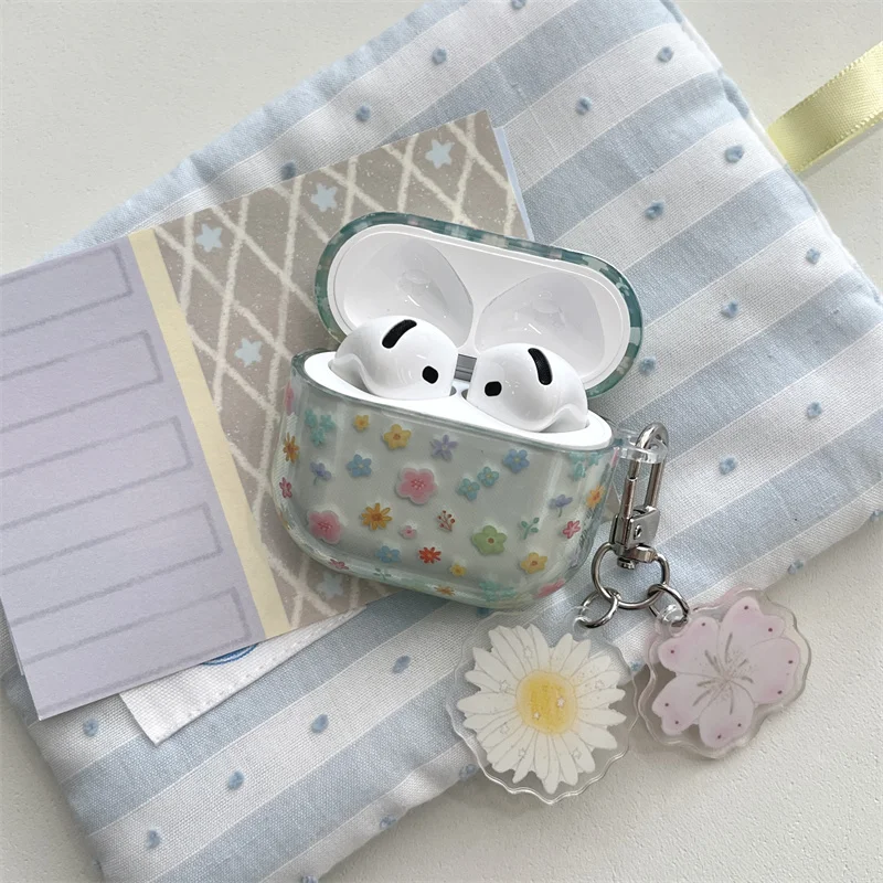 Cute Floral earphone Case with Daisy Charm for Airpods 1 2 3 4 Pro Pro2 Pro3 Clear Earphones IMD Shockproof Cover
Cute Floral earphone Case with Daisy Charm for Airpods 1 2 3 4 Pro Pro2 Pro3 Clear Earphones IMD Shockproof Cover