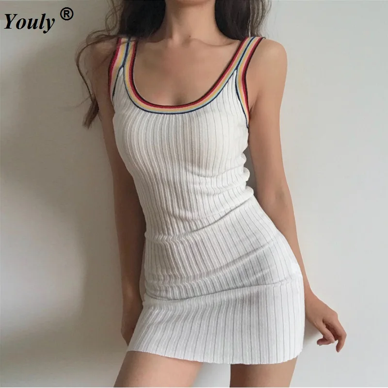 Striped Print Knitting Sexy Pencil Mini Dress Women 2021 Casual Elastic Bodycon Party Dress Female Fitness Package Hip Dress
Striped Print Knitting Sexy Pencil Mini Dress Women 2021 Casual Elastic Bodycon Party Dress Female Fitness Package Hip Dress