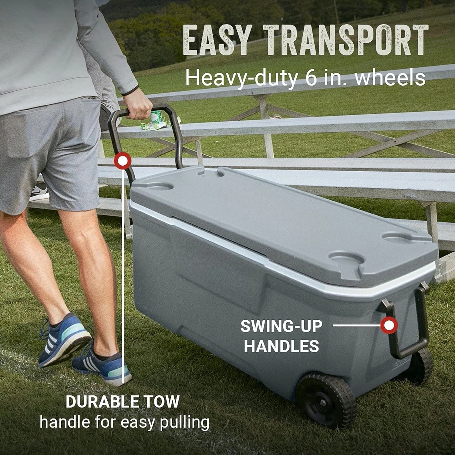 Classic Series Insulated Portable Wheeled Cooler, Leak-Resistant Outdoor Hard Cooler Keeps Ice up to 5 Days, 100-Quart
Classic Series Insulated Portable Wheeled Cooler, Leak-Resistant Outdoor Hard Cooler Keeps Ice up to 5 Days, 100-Quart