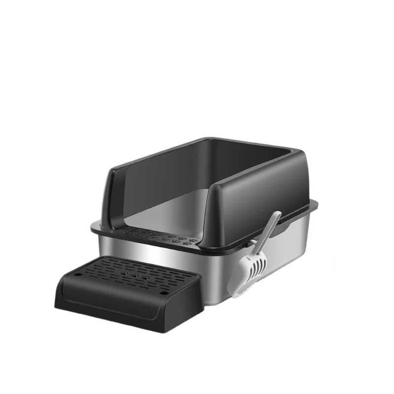 Modern Stainless Steel Cat Litter Box with 20L Big Space & Open Design Easy Cleaning Pet Supplies High Absorption Kitty on Sale 
Modern Stainless Steel Cat Litter Box with 20L Big Space & Open Design Easy Cleaning Pet Supplies High Absorption Kitty on Sale