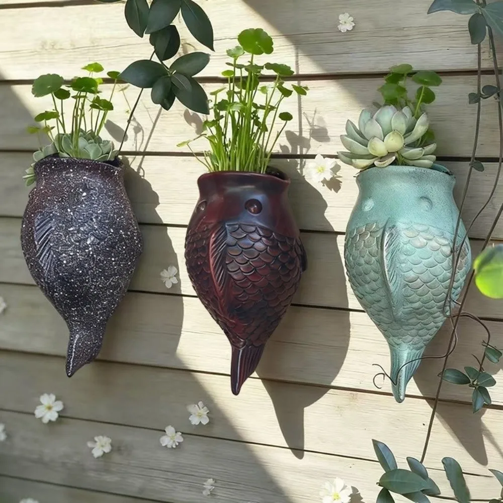 Wall Hanging Fish Flowerpot No-Drill Rustic Style Wall Mounted Planter Planter Pot Vintage Decorative Floral Ware Outdoor
Wall Hanging Fish Flowerpot No-Drill Rustic Style Wall Mounted Planter Planter Pot Vintage Decorative Floral Ware Outdoor