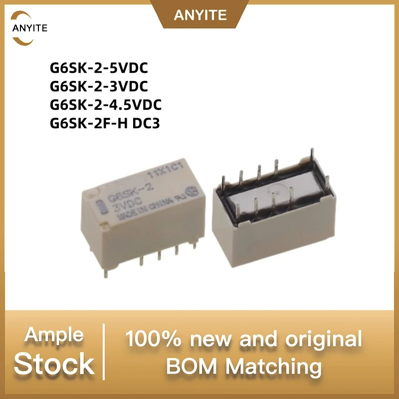 New 5Pcs/LOT G6SK-2-5VDC G6SK-2-3VDC G6SK-2-4.5VDC G6SK-2F-H DC3 2A 8PIN 3V 5V 4.5V G6SK-2 G6SK-2F-H G6SK-2F
New 5Pcs/LOT G6SK-2-5VDC G6SK-2-3VDC G6SK-2-4.5VDC G6SK-2F-H DC3 2A 8PIN 3V 5V 4.5V G6SK-2 G6SK-2F-H G6SK-2F