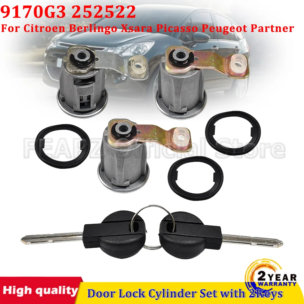 9170G3 252522 9170.CW For Citroen Berlingo Xsara Picasso Peugeot Partner Barrel Door Lock Cylinder Ignition Switch Set with 2Key
9170G3 252522 9170.CW For Citroen Berlingo Xsara Picasso Peugeot Partner Barrel Door Lock Cylinder Ignition Switch Set with 2Key