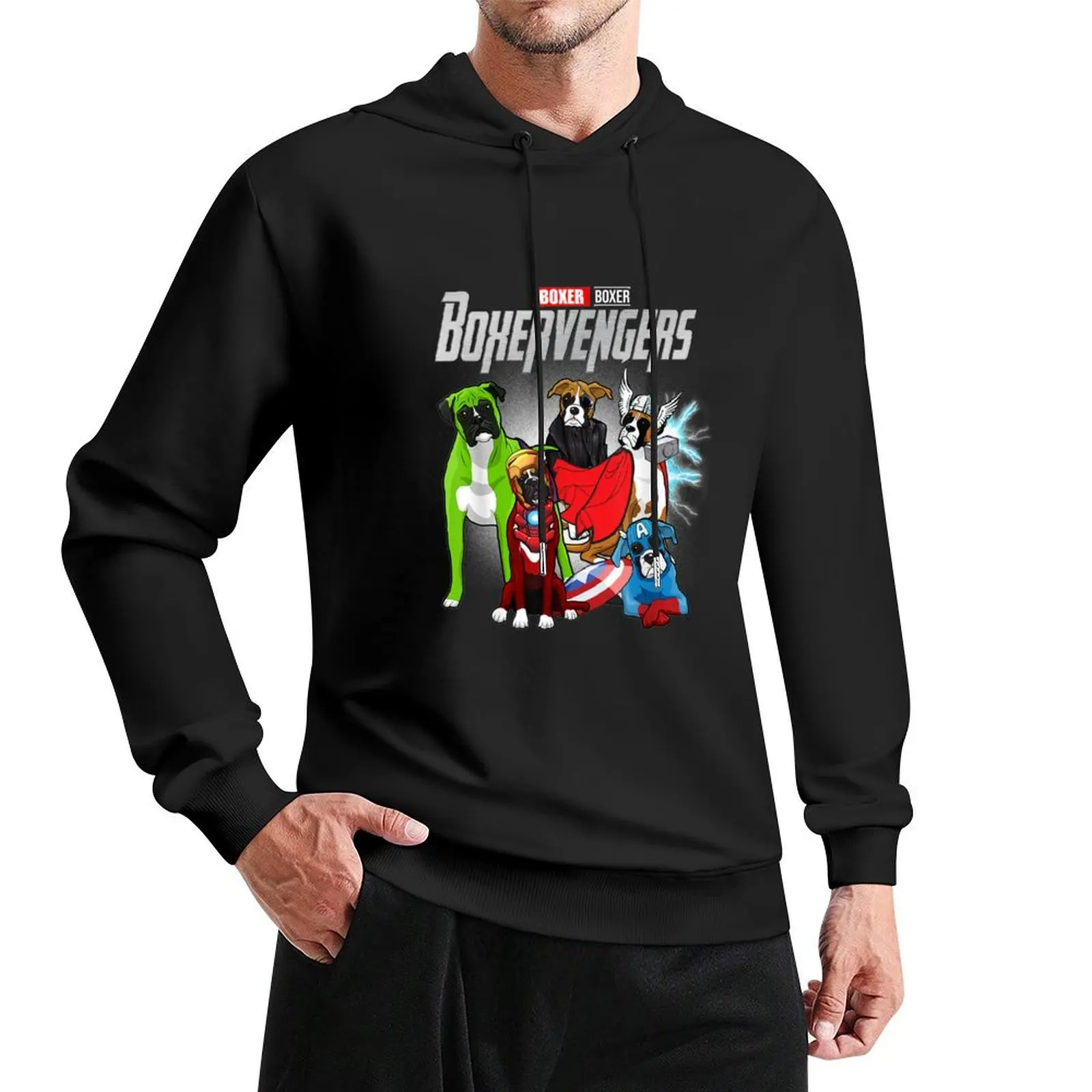 Boxervengers Dog Boxer пуловер с капюшоном мужской зимний свитер мужской комплект толстовки с рисунком
Boxervengers Dog Boxer пуловер с капюшоном мужской зимний свитер мужской комплект толстовки с рисунком
