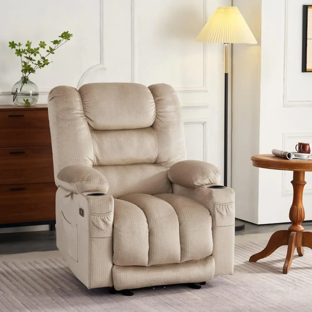 Electric Power Recliner Chair with Heat and Massage, USB Ports, Cup Holders, Reclining Chair for Living Room, Christmas Gift
Electric Power Recliner Chair with Heat and Massage, USB Ports, Cup Holders, Reclining Chair for Living Room, Christmas Gift
