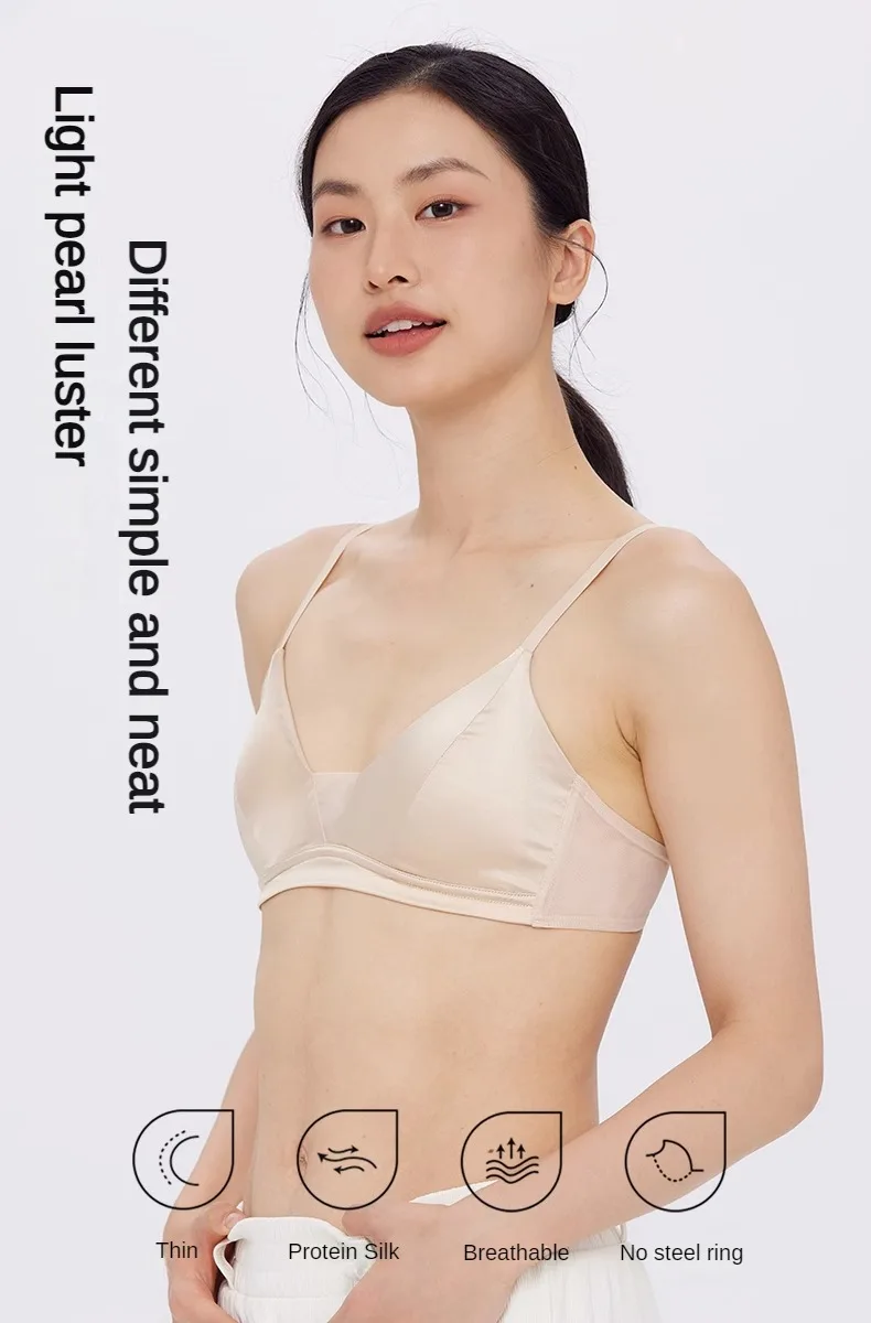 【LomenDN】 Mulberry Silk Wireless Bra Thin Summer Silk Satin Underwear French Sexy Mesh
【LomenDN】 Mulberry Silk Wireless Bra Thin Summer Silk Satin Underwear French Sexy Mesh