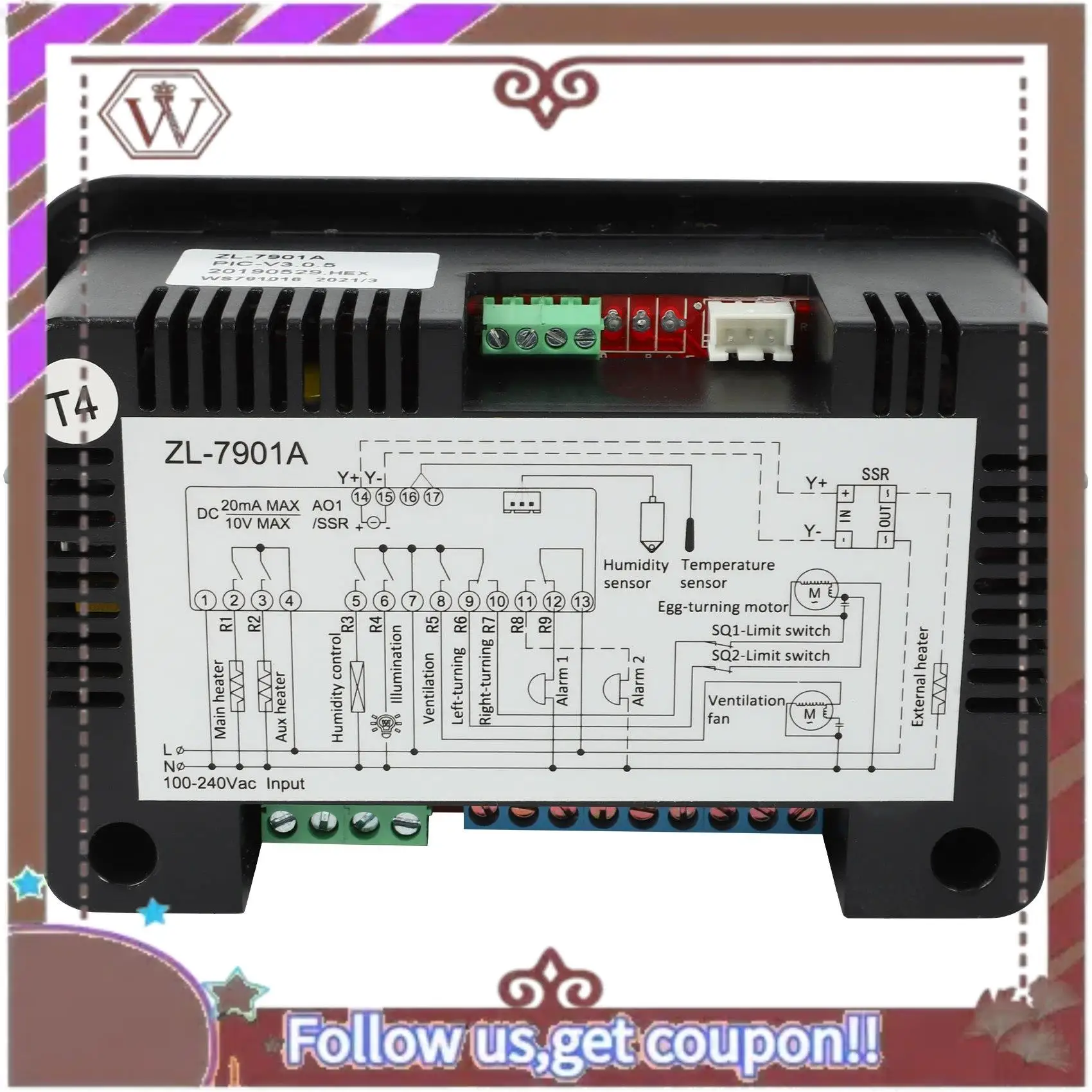 Latest Zl-7901A,100-240Vac,Pid,Multifunctional Automatic Incubator,Incubator Controller,Temperature Humidity For Incubator
Latest Zl-7901A,100-240Vac,Pid,Multifunctional Automatic Incubator,Incubator Controller,Temperature Humidity For Incubator
