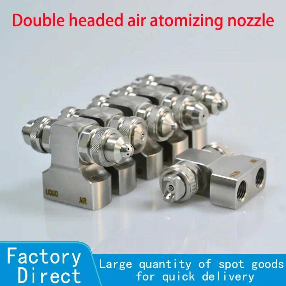 Stainless Steel Dual Inlet Air Atomizing Nozzle Two-Fluid Pressure/Siphon Type Mist Spray Nozzle for Humidification
Stainless Steel Dual Inlet Air Atomizing Nozzle Two-Fluid Pressure/Siphon Type Mist Spray Nozzle for Humidification