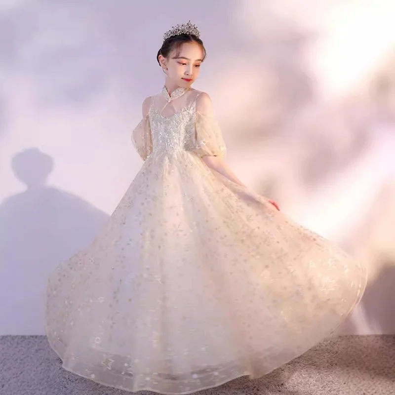 Girls' Piano Performance Dress Children's Art Exam Host Stage Competition Costume Girl's 10th Birthday Princess Dress
Girls' Piano Performance Dress Children's Art Exam Host Stage Competition Costume Girl's 10th Birthday Princess Dress