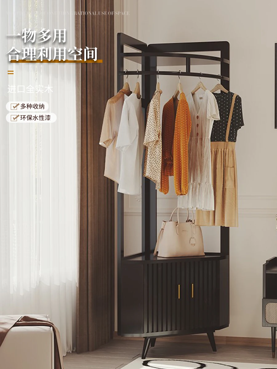 Solid wood corner coat rack Bedroom corner floor-to-ceiling hanger Corner shelf Triangular simple coat cabinet
Solid wood corner coat rack Bedroom corner floor-to-ceiling hanger Corner shelf Triangular simple coat cabinet