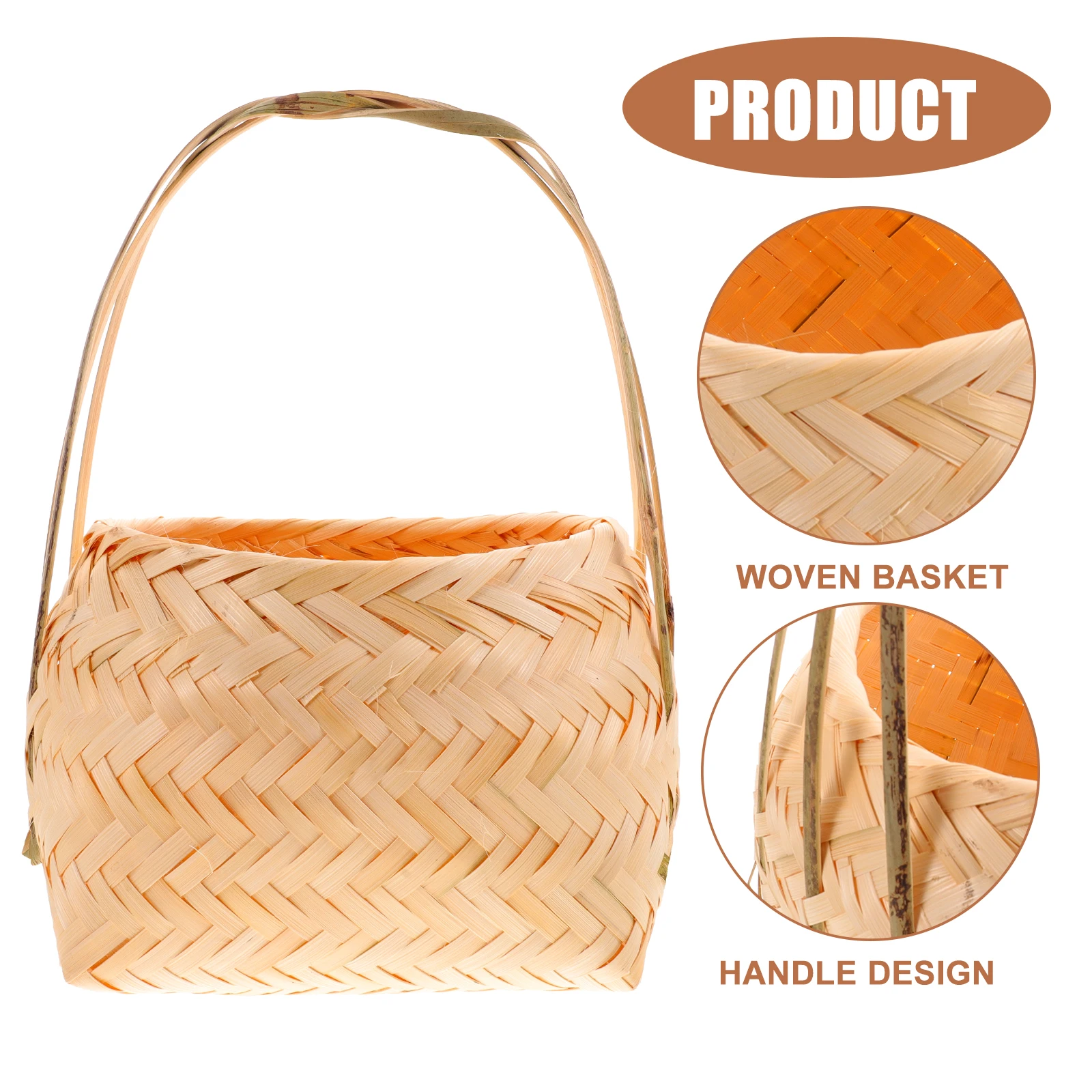 Bamboo Woven Pastoral Style Woven Basket Pastoral Style Storage H held Fruits Egg Home Kitchen Decor Multifunctional
Bamboo Woven Pastoral Style Woven Basket Pastoral Style Storage H held Fruits Egg Home Kitchen Decor Multifunctional