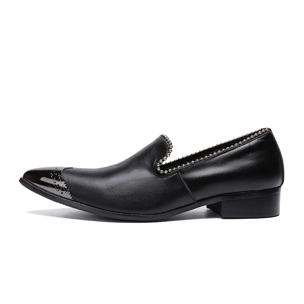 Classic Black Real Leather Men Office Casual Shoes Metal Pointed Toe Fashion Men Business Party Flat Shoes Suit Shoes Plus Size
Classic Black Real Leather Men Office Casual Shoes Metal Pointed Toe Fashion Men Business Party Flat Shoes Suit Shoes Plus Size