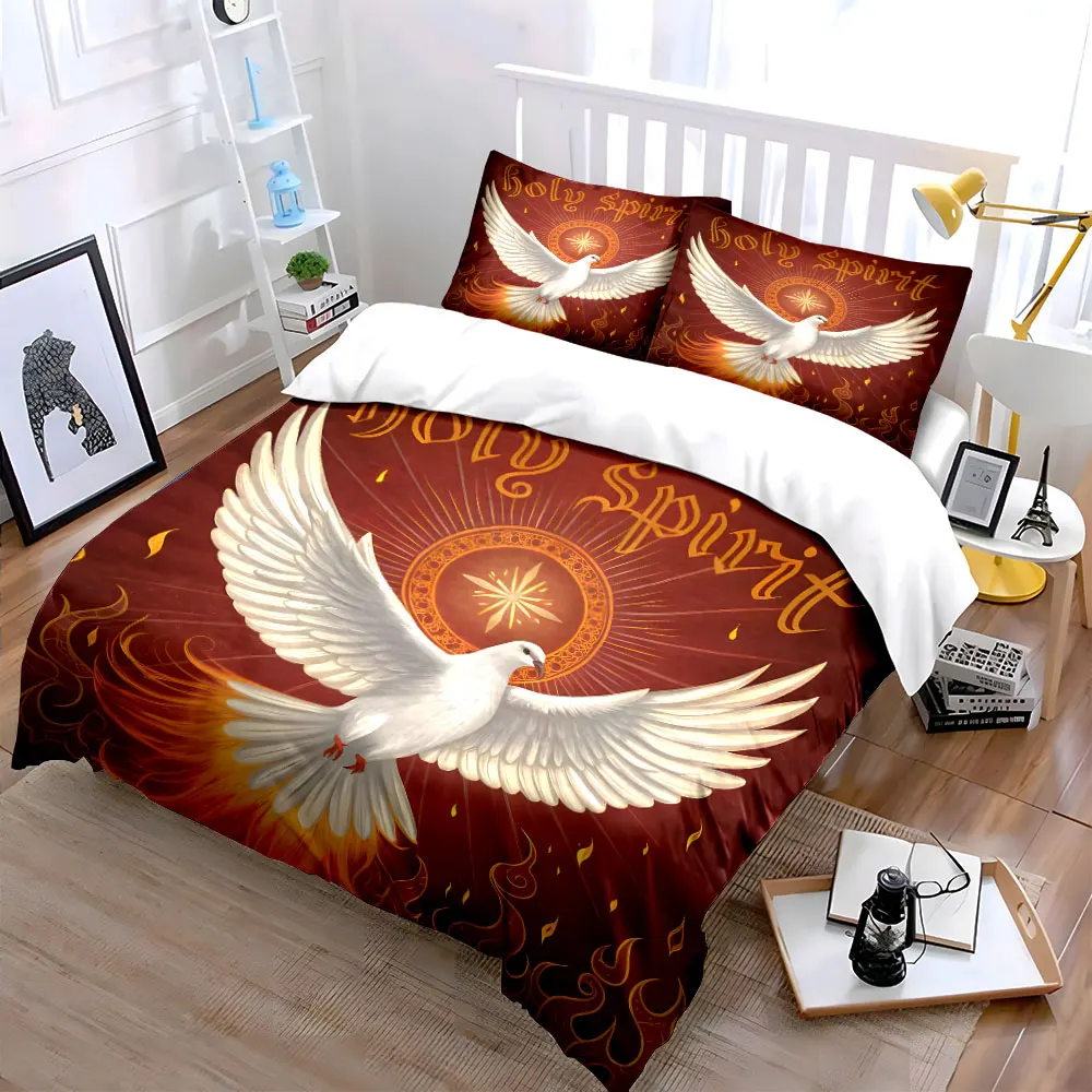 Holy Spirit Artwork for Worship kid's and adults' bedroom decor, Exquisite three-piece bedding set gift
Holy Spirit Artwork for Worship kid's and adults' bedroom decor, Exquisite three-piece bedding set gift
