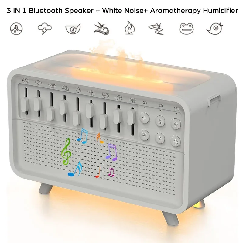 Bluetooth Speaker White Noise Sleep Night Light Humidifier Machine Free Combination of 8 Group Nature Sound Stereo MP3 Music Box
Bluetooth Speaker White Noise Sleep Night Light Humidifier Machine Free Combination of 8 Group Nature Sound Stereo MP3 Music Box