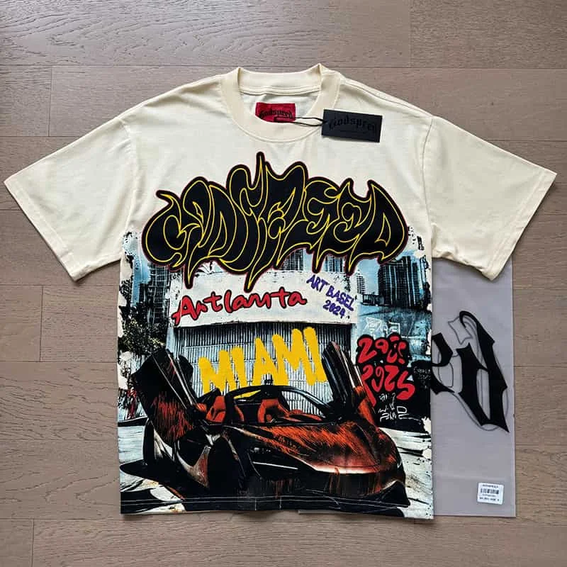 25SS American Style Fashion Hip Hop Print Godspeed T-shirt Summer Men Women Street Loose Casual Top Tee GOD SPEED Short Sleeve
25SS American Style Fashion Hip Hop Print Godspeed T-shirt Summer Men Women Street Loose Casual Top Tee GOD SPEED Short Sleeve