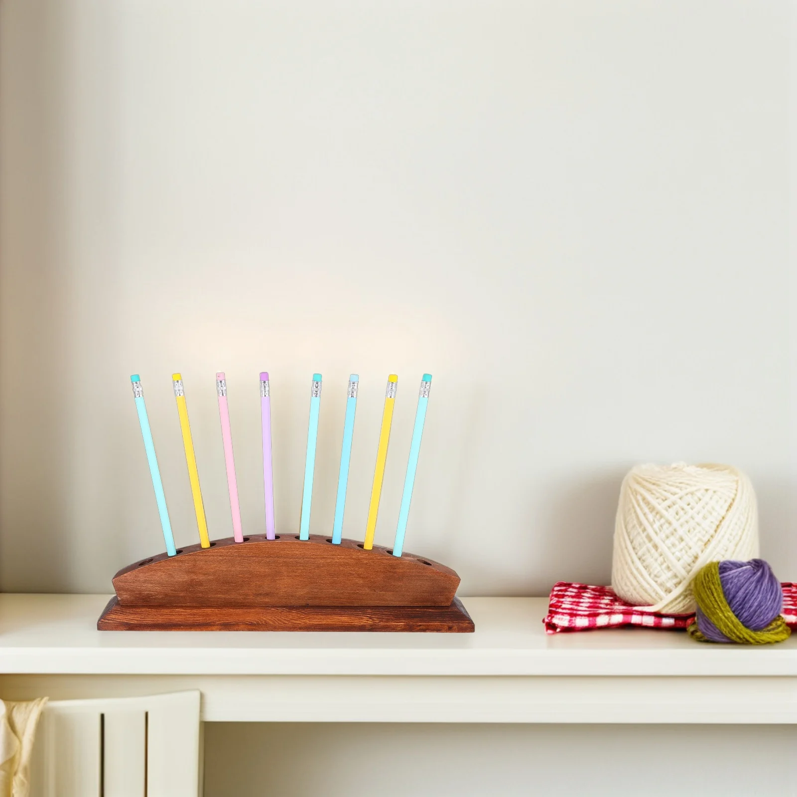 Wood Pen Holder 10-Slot Display Rack Eyebrow Pen Stand Makeup Brush Organizer for School Office Home Stands for Pencils
Wood Pen Holder 10-Slot Display Rack Eyebrow Pen Stand Makeup Brush Organizer for School Office Home Stands for Pencils