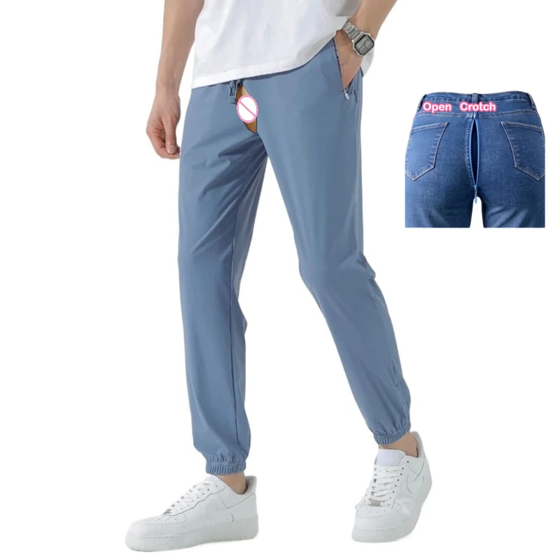 New Men's Open Crotch Summer Ice Silk Thin Joggers Straight Leg Eighteen Pants Youthful Vitality Style Casual Comfortable
New Men's Open Crotch Summer Ice Silk Thin Joggers Straight Leg Eighteen Pants Youthful Vitality Style Casual Comfortable
