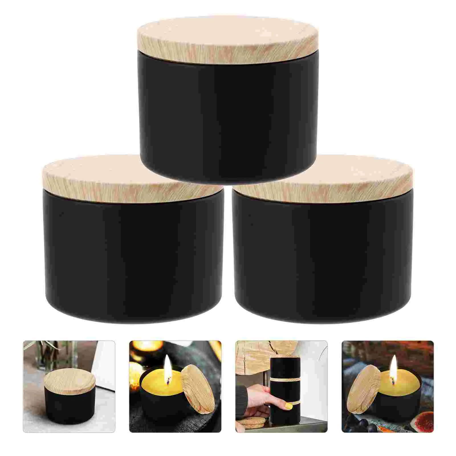3 Pcs Jar Practical Black Candles Container Storage Empty Iron Jars with Lid Tinplate Craft Making Travel Containers
3 Pcs Jar Practical Black Candles Container Storage Empty Iron Jars with Lid Tinplate Craft Making Travel Containers