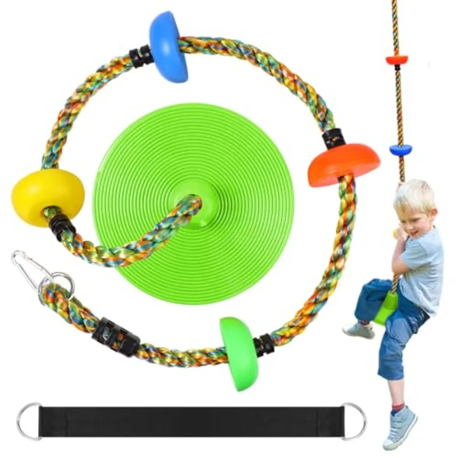 Tree for Heavy Duty Single Disc Seat Climbing Rope Set with Hanging Strap and Platform Carabiners for Backyard Treehouse and Ou
Tree for Heavy Duty Single Disc Seat Climbing Rope Set with Hanging Strap and Platform Carabiners for Backyard Treehouse and Ou