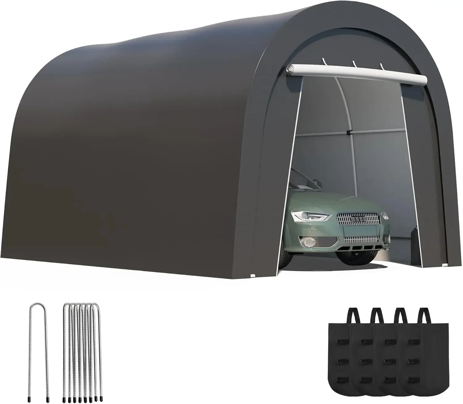 10 X 15 Portable Carport With Roll Up Doors Storage Shelter For Car Truck Garden Tools With Cloth Bags
10 X 15 Portable Carport With Roll Up Doors Storage Shelter For Car Truck Garden Tools With Cloth Bags