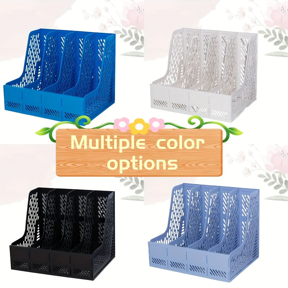 Large capacity 4-column desktop file box, file storage box, document rack multi-layer book stand
Large capacity 4-column desktop file box, file storage box, document rack multi-layer book stand