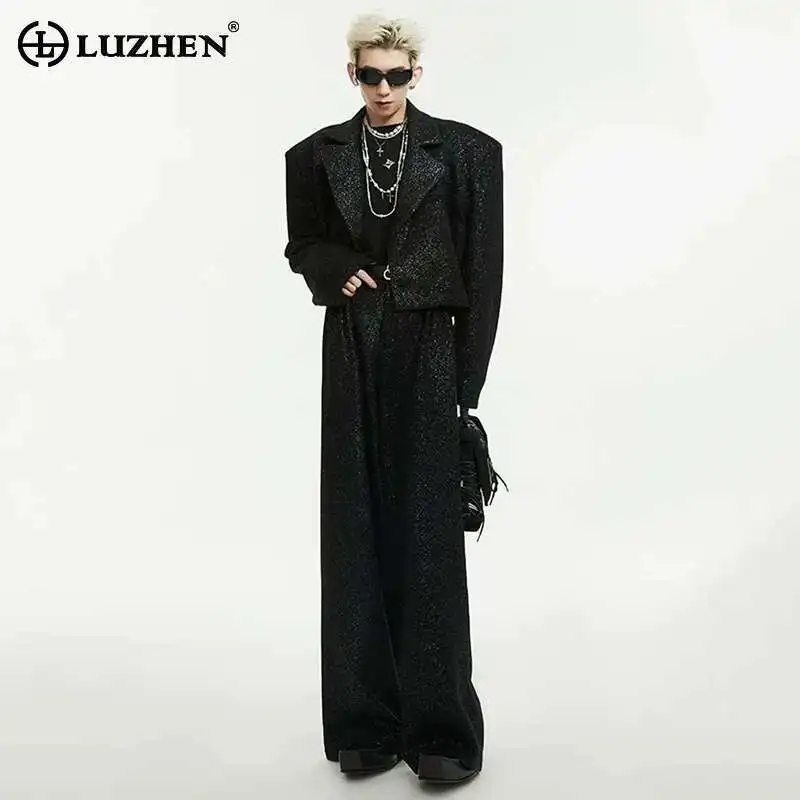 LUZHEN 2025 New Original Sequin Design Short Blazer Coat Men's Stylish Handsome Loose Straight Casual Pants Solid Color LZ9814
LUZHEN 2025 New Original Sequin Design Short Blazer Coat Men's Stylish Handsome Loose Straight Casual Pants Solid Color LZ9814