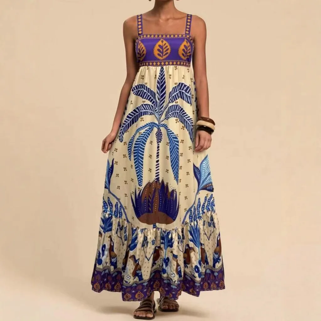 Новое поступление, женские модные платья с принтом для отдыха, летнее элегантное праздничное платье на тонких бретельках, женская одежда для отдыха и вечеринки
Новое поступление, женские модные платья с принтом для отдыха, летнее элегантное праздничное платье на тонких бретельках, женская одежда для отдыха и вечеринки