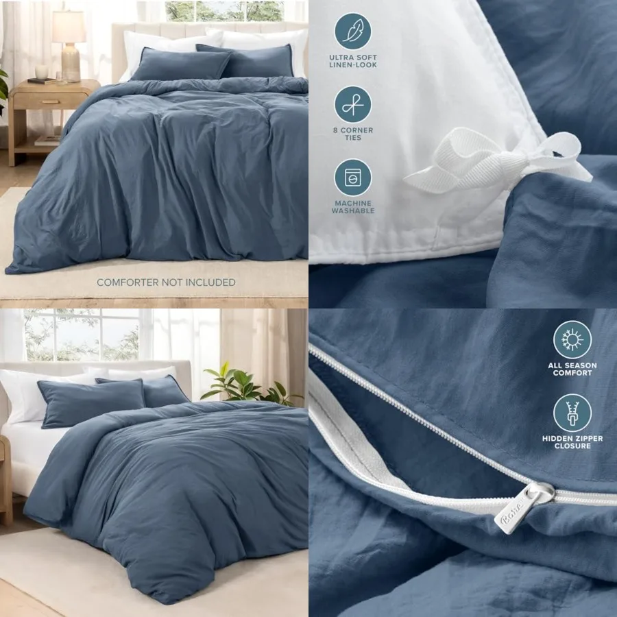 Microfiber Duvet Cover Set - Ultra Soft Washed Microfiber - Size - Linen-Like Look - Easy Care - Breathable Fabric - Our Softes
Microfiber Duvet Cover Set - Ultra Soft Washed Microfiber - Size - Linen-Like Look - Easy Care - Breathable Fabric - Our Softes