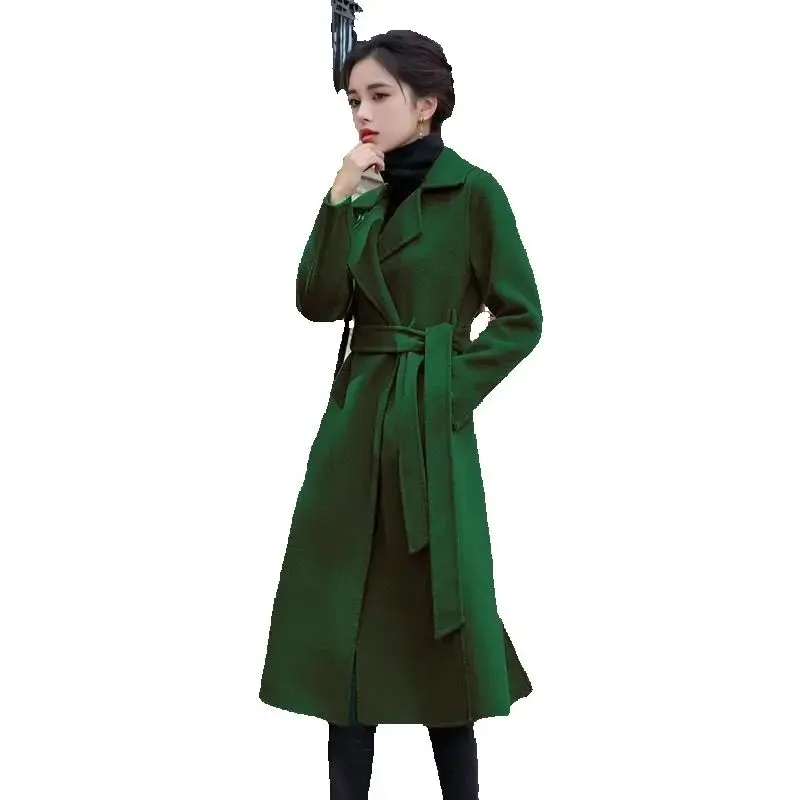 Korean Belt Fashion Coat 2024 Autumn And Winter New Women's Loose Long-sleeved High-end Temperament Woolen Coat Tide.
Korean Belt Fashion Coat 2024 Autumn And Winter New Women's Loose Long-sleeved High-end Temperament Woolen Coat Tide.