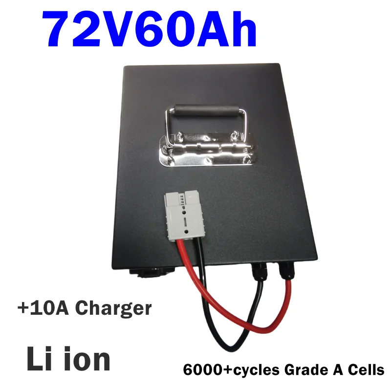 72v 60Ah li-ion lithium battery 72V with BMS for 3000W 5000W golf club bicycle bike tricycle motorhome AGV +10A charger
72v 60Ah li-ion lithium battery 72V with BMS for 3000W 5000W golf club bicycle bike tricycle motorhome AGV +10A charger