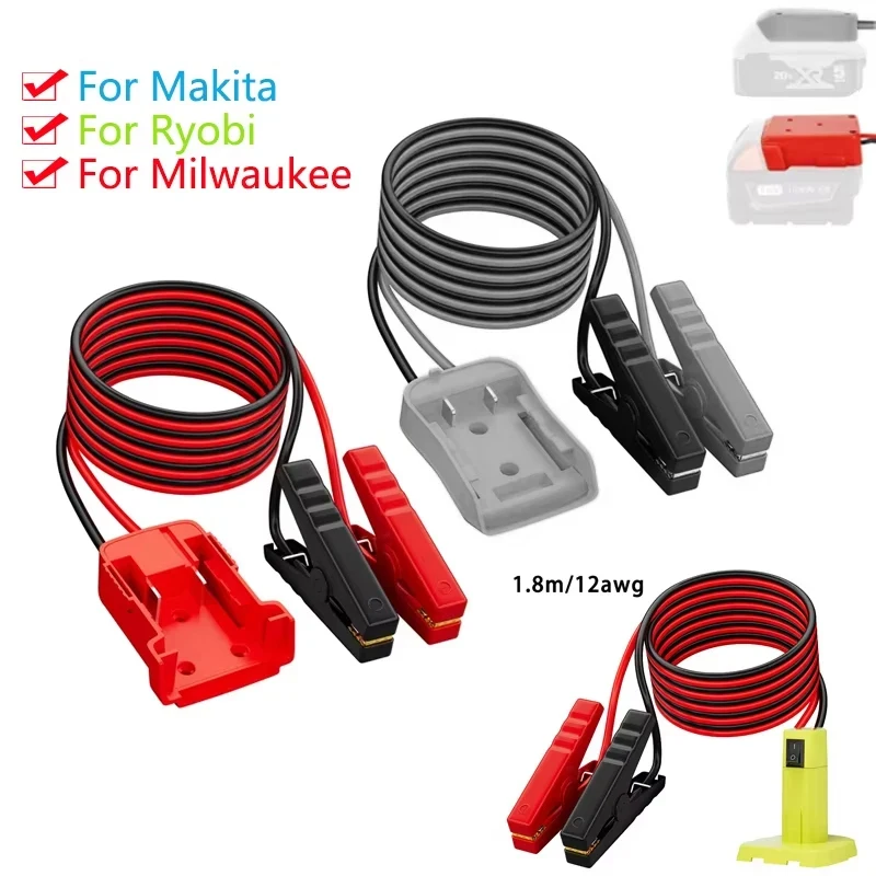 12AWG Car Emergency Power Supply Kit for Dewalt/Milwaukee/Makita/Ryobi 18/20V Battery Cable Power Tool Cord Jump Starter
12AWG Car Emergency Power Supply Kit for Dewalt/Milwaukee/Makita/Ryobi 18/20V Battery Cable Power Tool Cord Jump Starter