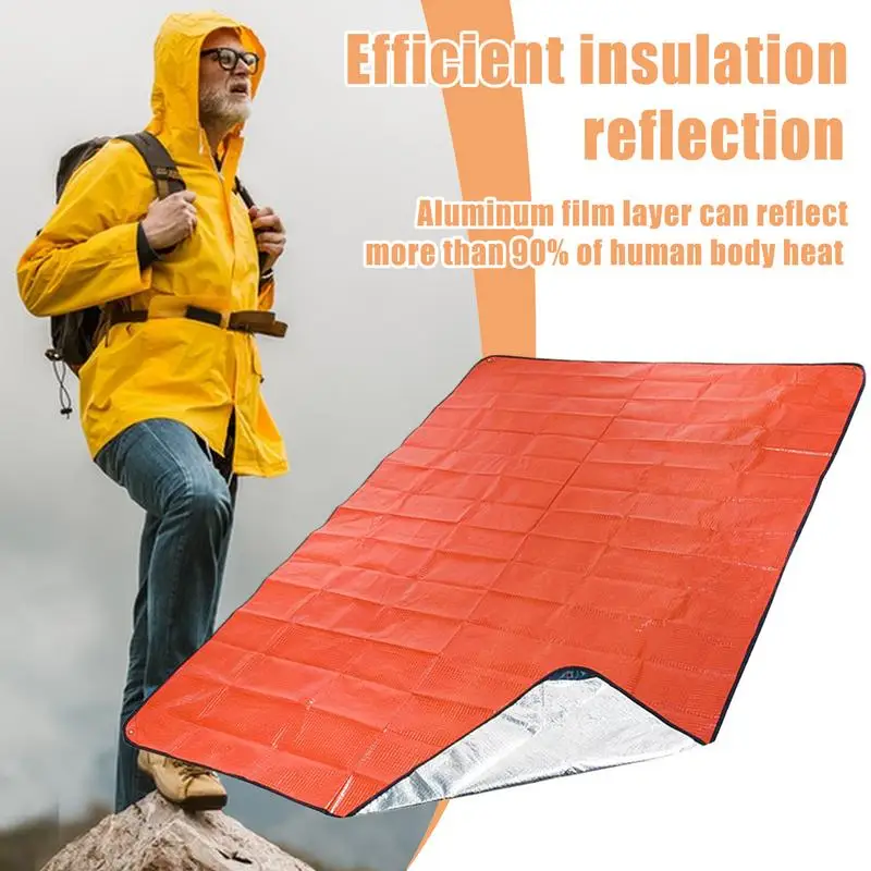 Survival Thermal Blanket Waterproof Blanket for Camping 59x82 Inch Thermal Reflective Tarp for Hiking Climbing Outdoor Survival
Survival Thermal Blanket Waterproof Blanket for Camping 59x82 Inch Thermal Reflective Tarp for Hiking Climbing Outdoor Survival