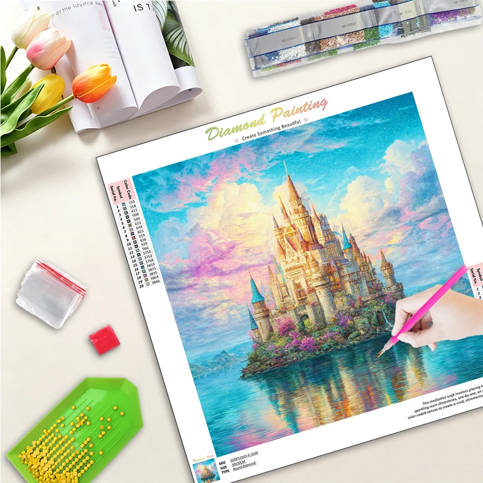 GATYZTORY 5D DIY Diamond Mosaic Landscape Full Square Round Diamond Painting Castle Handmade Holiday Gifts
GATYZTORY 5D DIY Diamond Mosaic Landscape Full Square Round Diamond Painting Castle Handmade Holiday Gifts