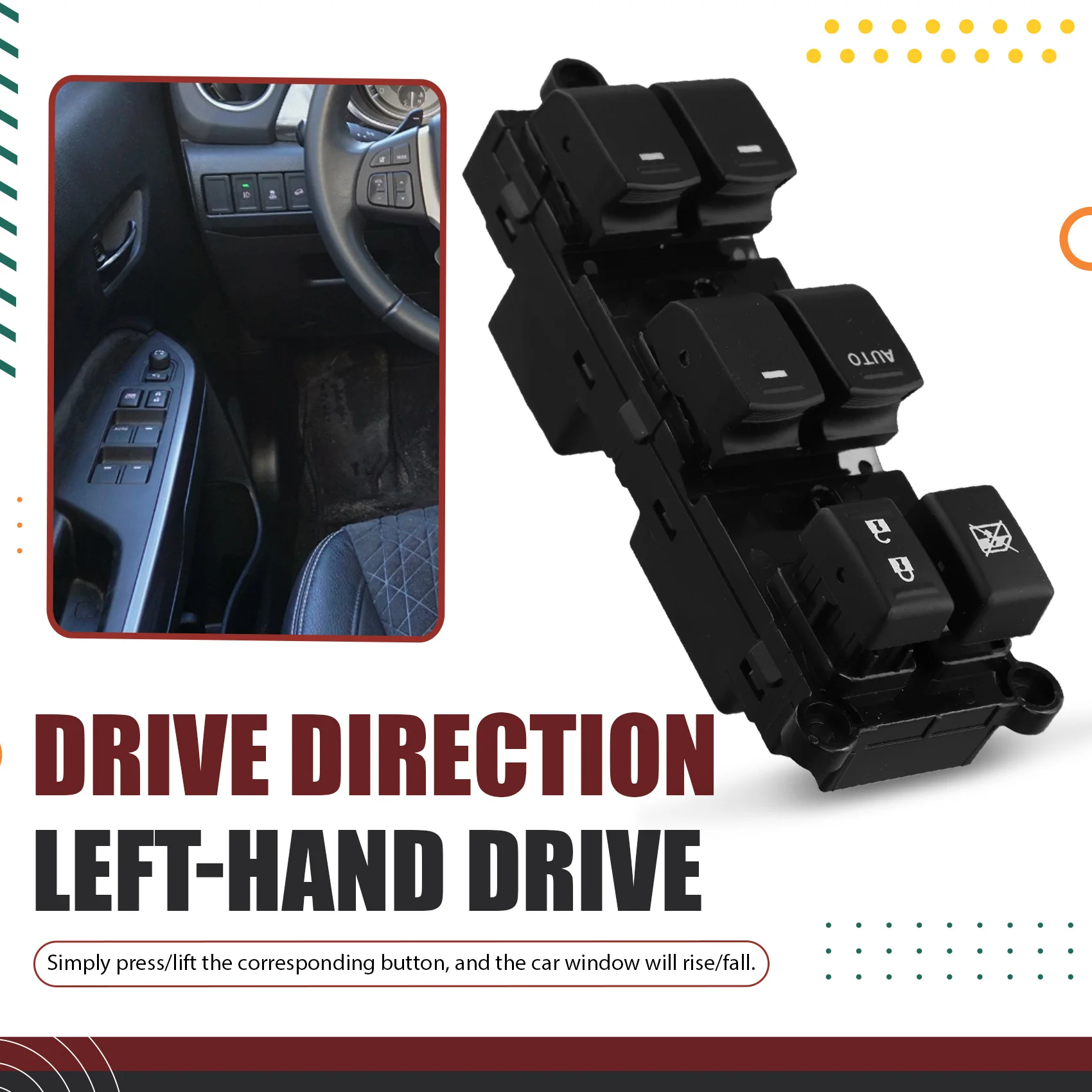 Classy-Left Front Driver Electric Power Window Master Switch Glass Lifter Button 37990-78M00-01 For Suzuki Vitara S-Cross 2015-
Classy-Left Front Driver Electric Power Window Master Switch Glass Lifter Button 37990-78M00-01 For Suzuki Vitara S-Cross 2015-