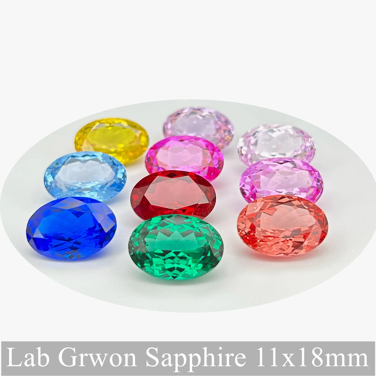 Meisidian 7A Quality Oval Cut 25 Carat 11x18mm Lab Created Grown Green Yellow Pink Sapphire
Meisidian 7A Quality Oval Cut 25 Carat 11x18mm Lab Created Grown Green Yellow Pink Sapphire