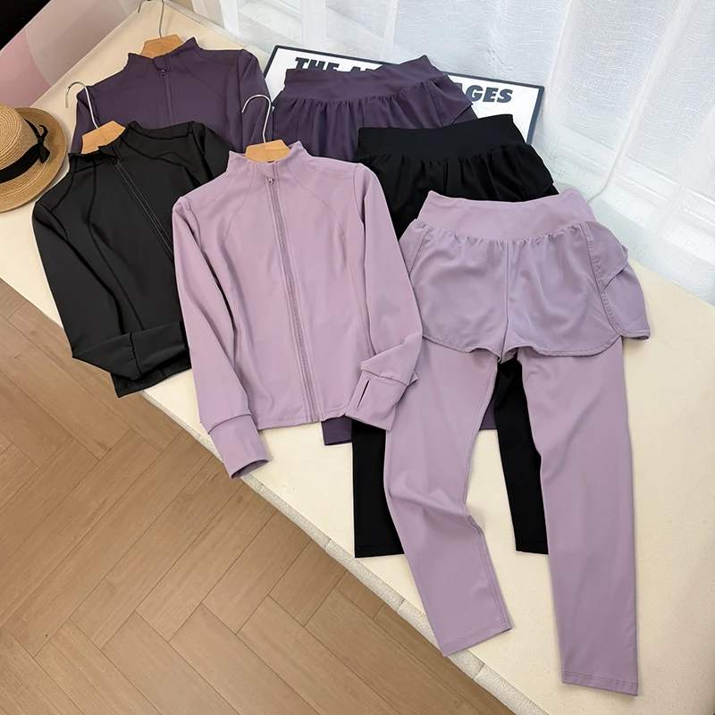Quick Dry Sporty Women's Long Sleeve Cycling Outfit Outdoor Fitness Running Yoga Wear Two Piece Set Moisture Wicking Zipper
Quick Dry Sporty Women's Long Sleeve Cycling Outfit Outdoor Fitness Running Yoga Wear Two Piece Set Moisture Wicking Zipper