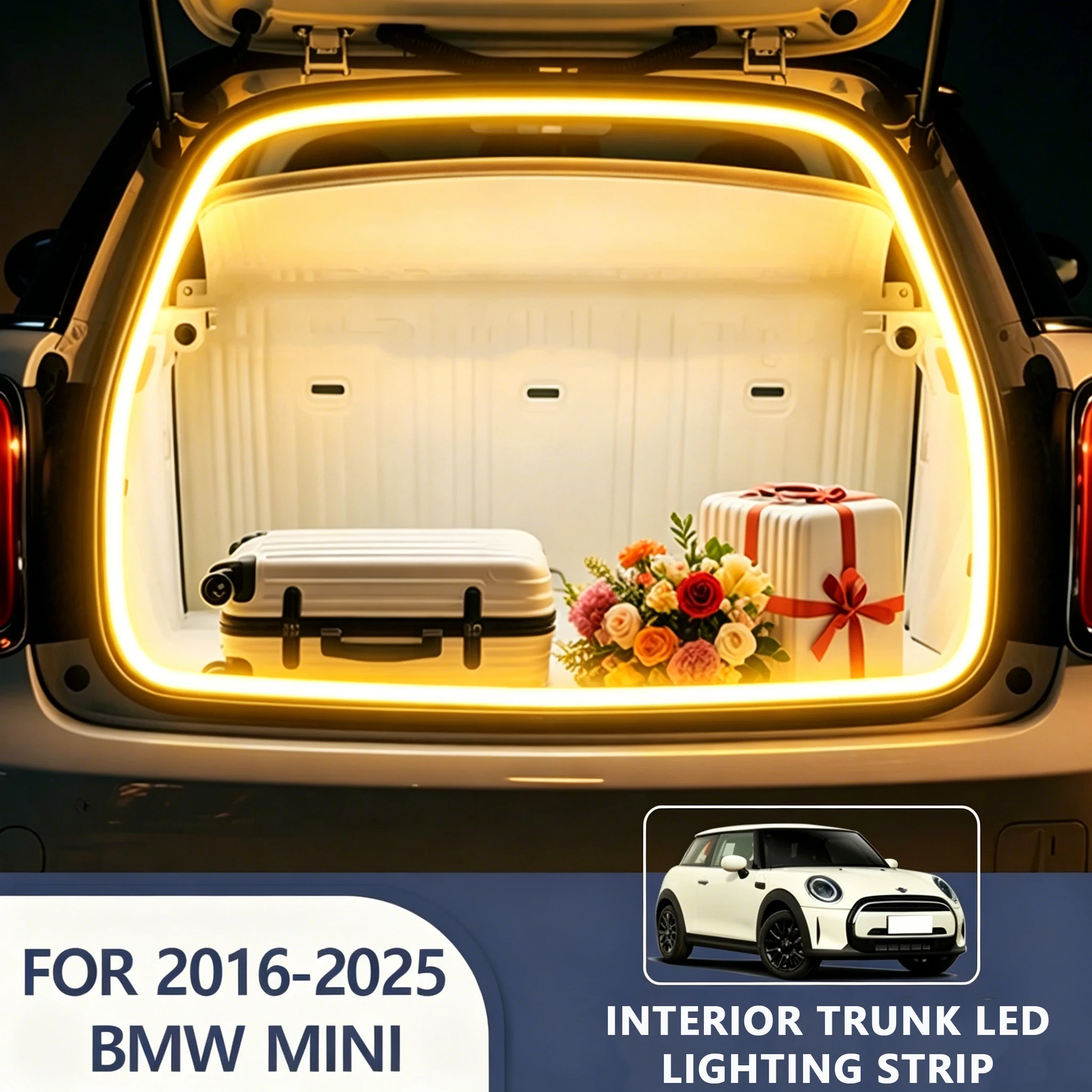 FOR 2016-2025BMW MINI Rear Trunk LED Light Bar Strips Trunk Interior Decorative Lamp Strip Luggage Atmosphere Light
FOR 2016-2025BMW MINI Rear Trunk LED Light Bar Strips Trunk Interior Decorative Lamp Strip Luggage Atmosphere Light