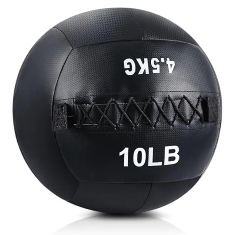Soft Wall Medicine Ball for Exercise Fitness: Rubber Black Non-Slip Grip Slam-Resistant for Strength Core Lunge Partner Toss Tr
Soft Wall Medicine Ball for Exercise Fitness: Rubber Black Non-Slip Grip Slam-Resistant for Strength Core Lunge Partner Toss Tr
