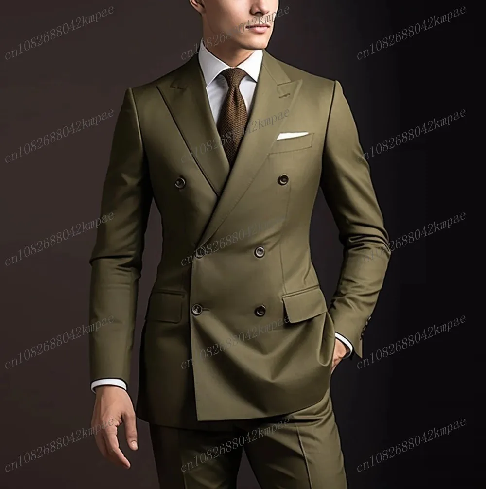 Fashion Formal Occasion Army Green Men Business Suit Groom Groomsman Wedding Party Prom Male Tuxedos 2 Piece Set Blazer Pants
Fashion Formal Occasion Army Green Men Business Suit Groom Groomsman Wedding Party Prom Male Tuxedos 2 Piece Set Blazer Pants