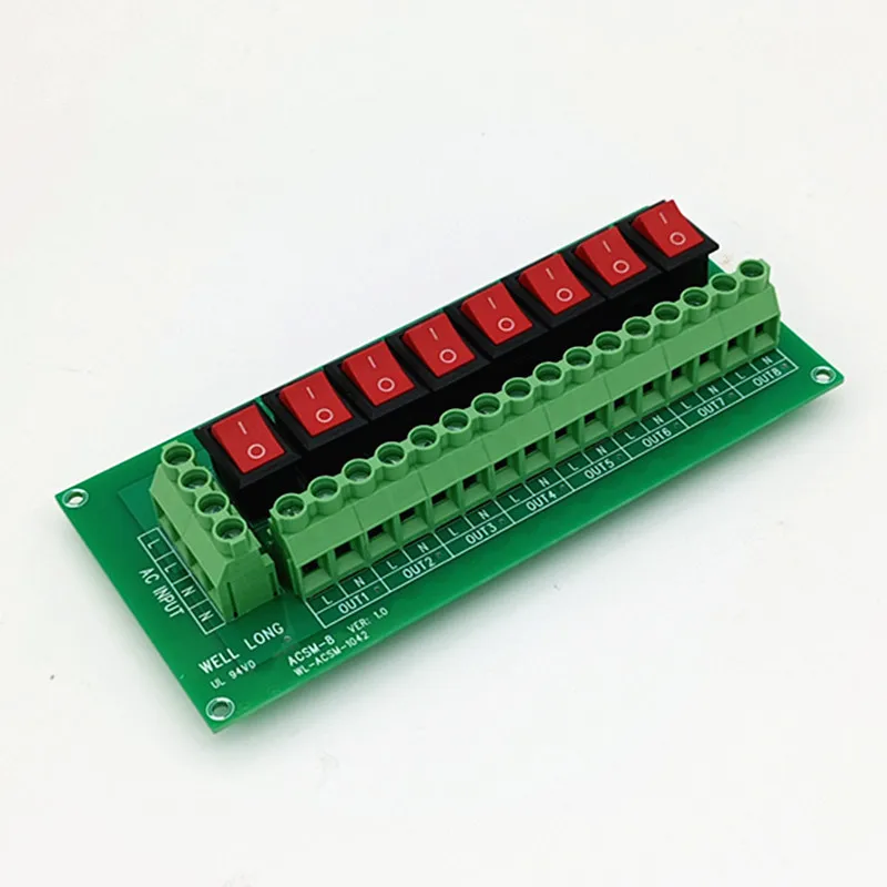 125 В переменного тока, 250 В, кулисный переключатель, модуль распределения питания, 8 каналов (поддерживает несколько модульных соединений)
125 В переменного тока, 250 В, кулисный переключатель, модуль распределения питания, 8 каналов (поддерживает несколько модульных соединений)