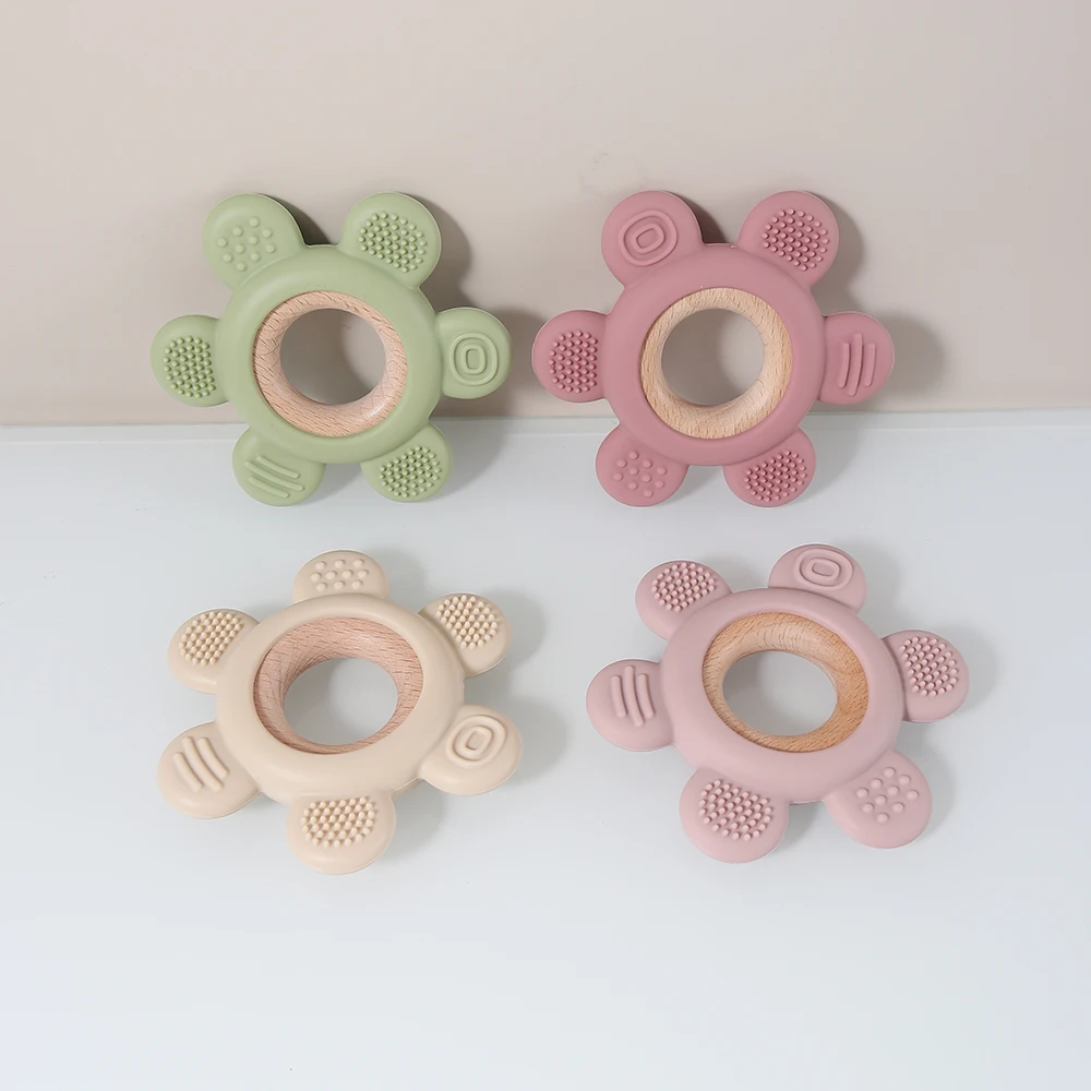 Silicone teether baby gift flower shaped anchor cute teething toy chew bead brush sensoryd sensory gum relief soother
Silicone teether baby gift flower shaped anchor cute teething toy chew bead brush sensoryd sensory gum relief soother